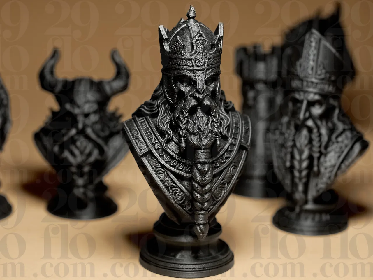 Chess Set Nordic/Viking Stylized view 3