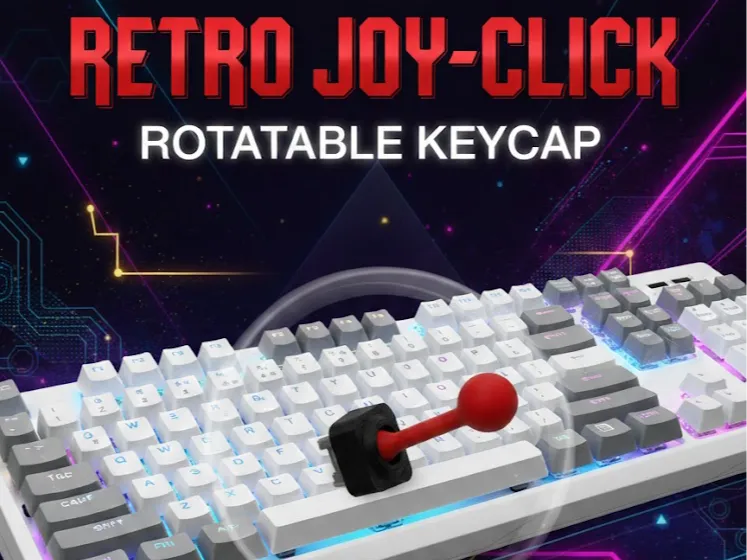 Retro Joy-Click: Rotatable Joystick Keycap
