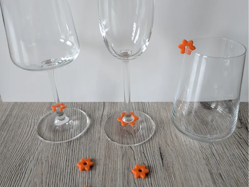 Glasmarkierer Trinkgläser Markierung Deko Glas