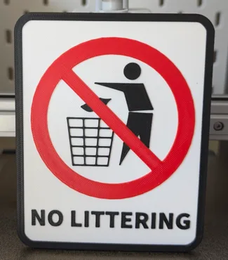 No Littering Sign