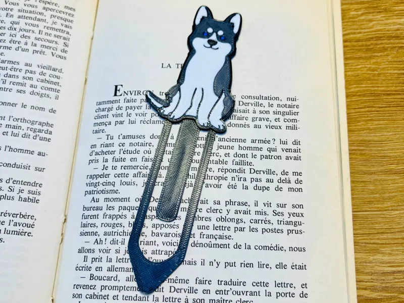 Cute Husky Dog Bookmark