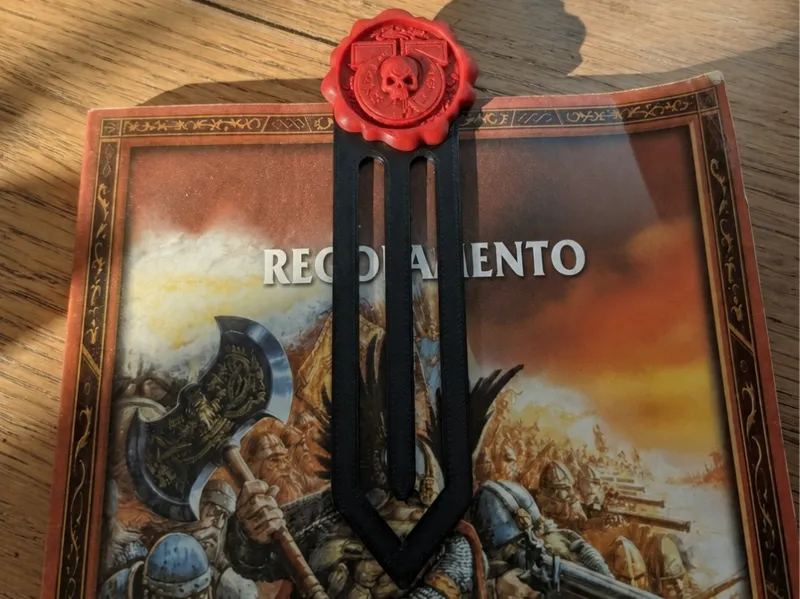 Gothic Wax Seal Bookmark w/AMS - "Seal of Purity" 