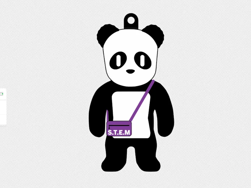 Panda Girl Keychain