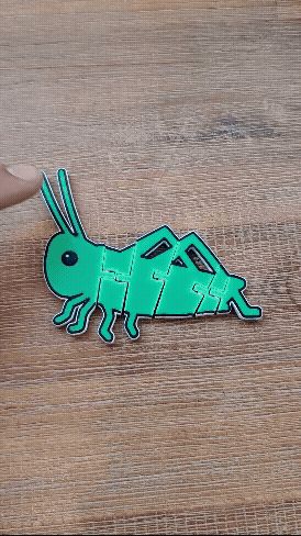 Flexi Grasshopper - Print-in-Place Toy