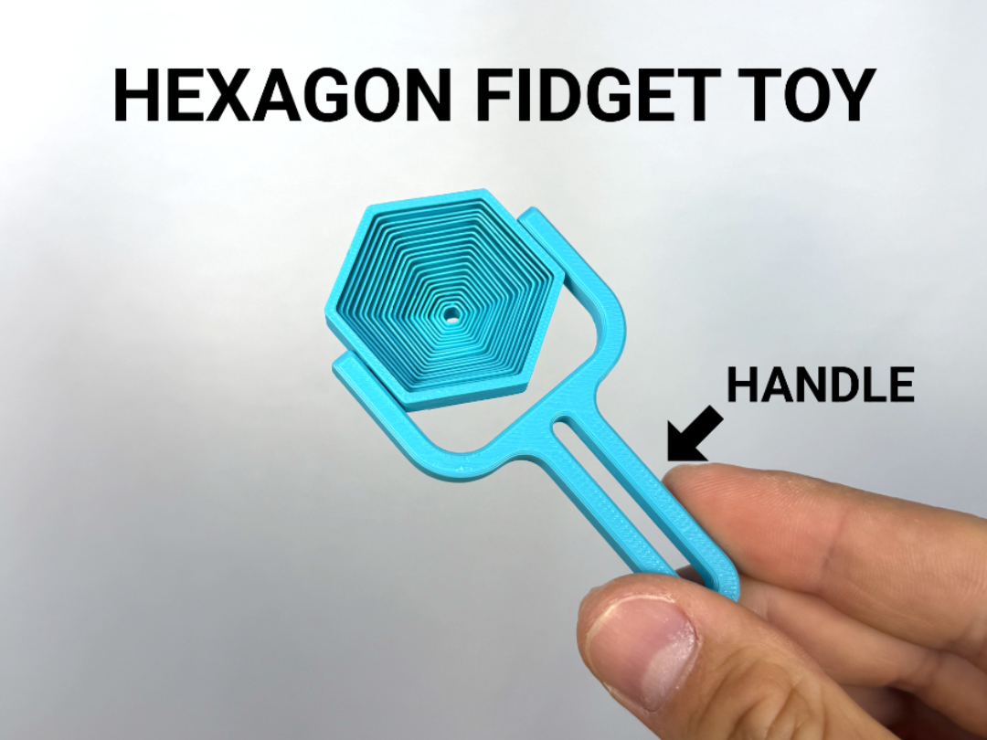 Hexagon Fidget Toy with Handle