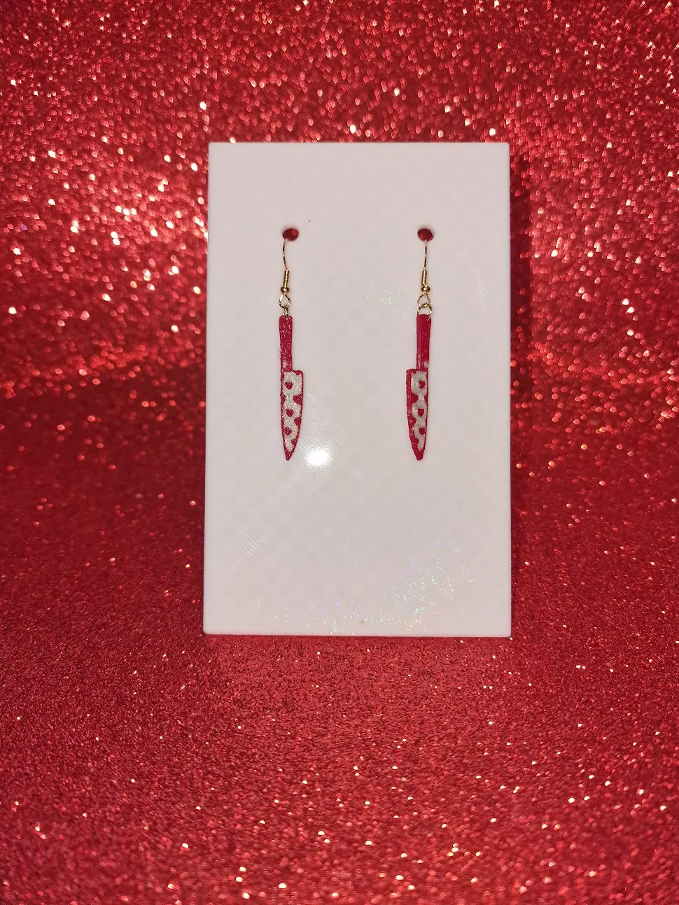 Knife of hearts earrings view 2