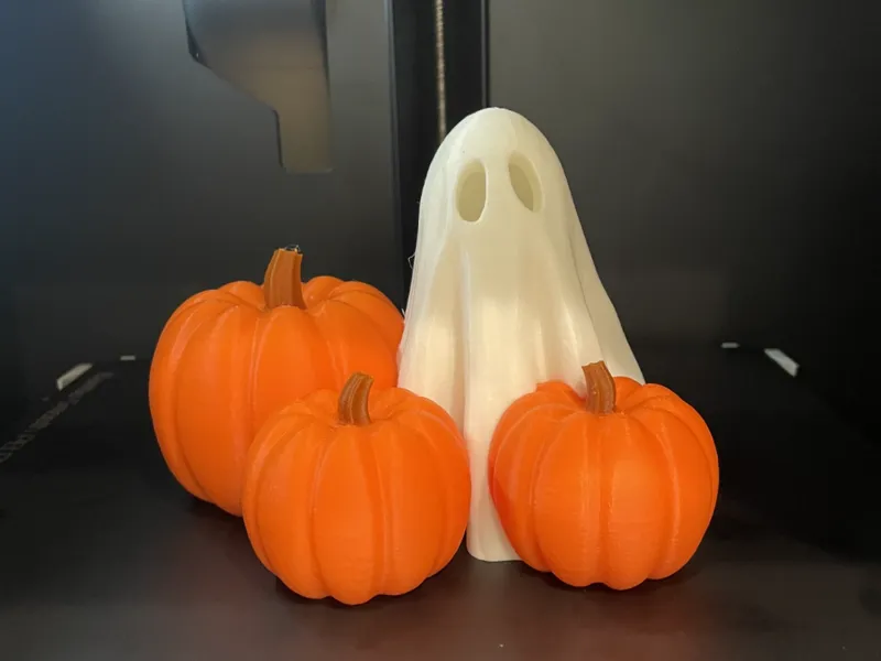 Pumpkins and ghost - Remix with color
