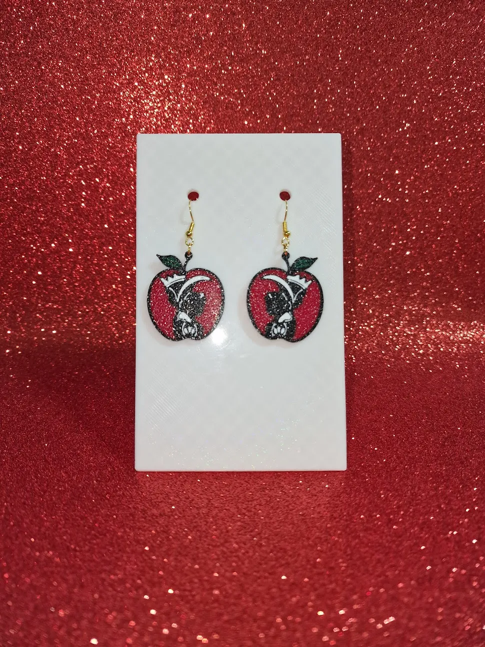 Snow White earrings view 2