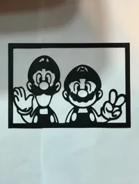 Silhouette Mario Bros et Luigi, déco murale — photo 4