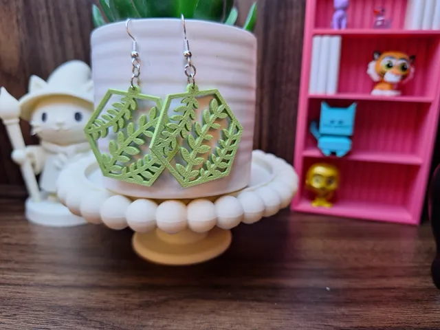 Boho Botanical Geometric Earrings