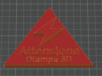 Cartello - Attenzione Stampa 3D
