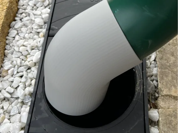 Coude de gouttière 110° — compatible RG75
