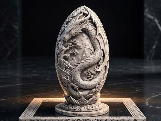 Oeuf de Dragon sculpter