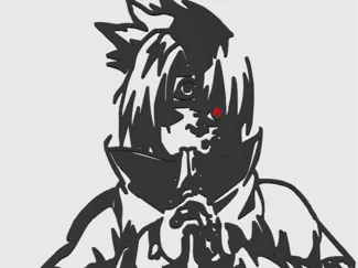 Sasuke Uchiha  - Door corner- NARUTO