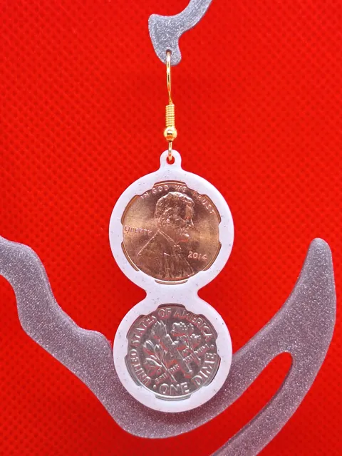 Dollar earring view 2