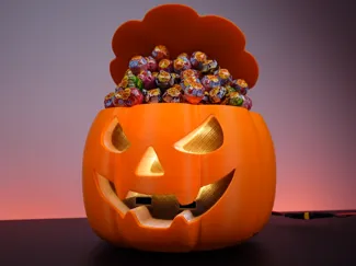 Halloween Candy Pumpkin (Smoke from  my mouth!)
