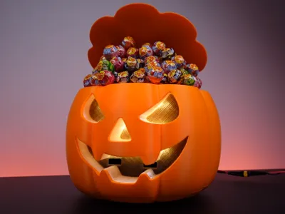 Halloween Candy Pumpkin (Smoke from  my mouth!)
