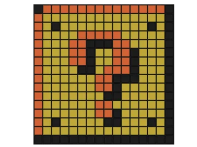 Super Mario Mystery Block pixel puzzle