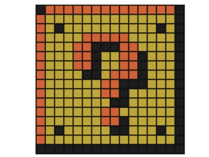 Super Mario Mystery Block pixel puzzle