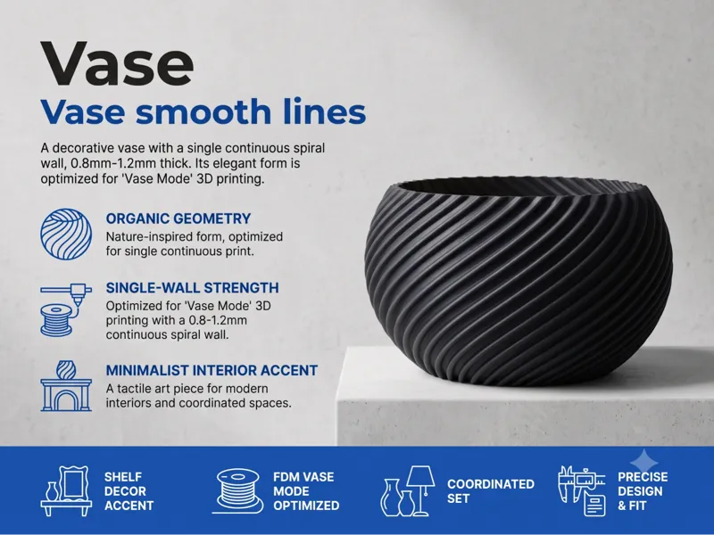 Modern Spiral Vase (Smooth Lines) | Vase Mode