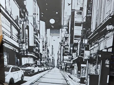 Hueforge - Japan Street by Night