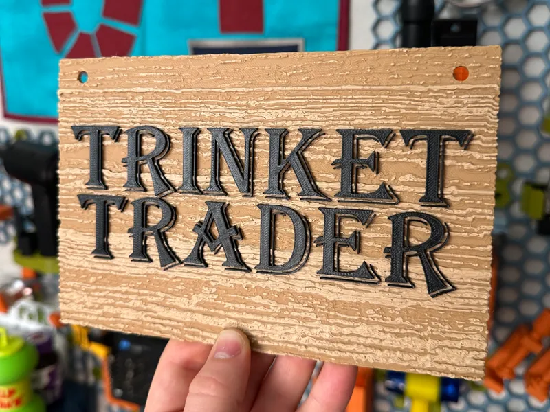 Trinket Trader Sign – Ren Faire Flip Sign STL