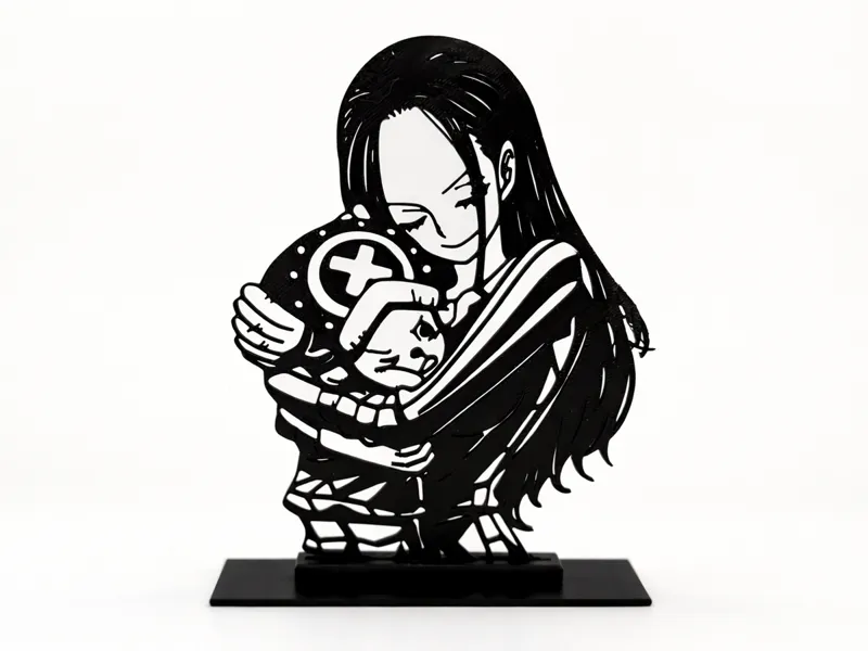 Nico Robin & Chopper – One Piece Poly Silhouette