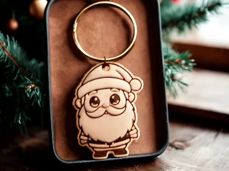 Cute Christmas Santa Keyring