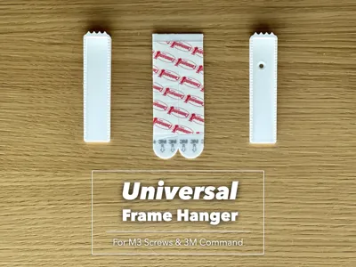 Universal Frame Hanger for M3 Screws / 3M Command