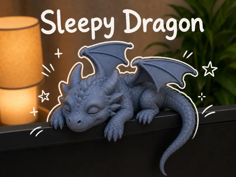 Sleeping Dragon Monitor Ornament