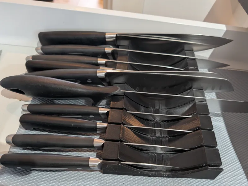 Knife Block for kitchen drawer