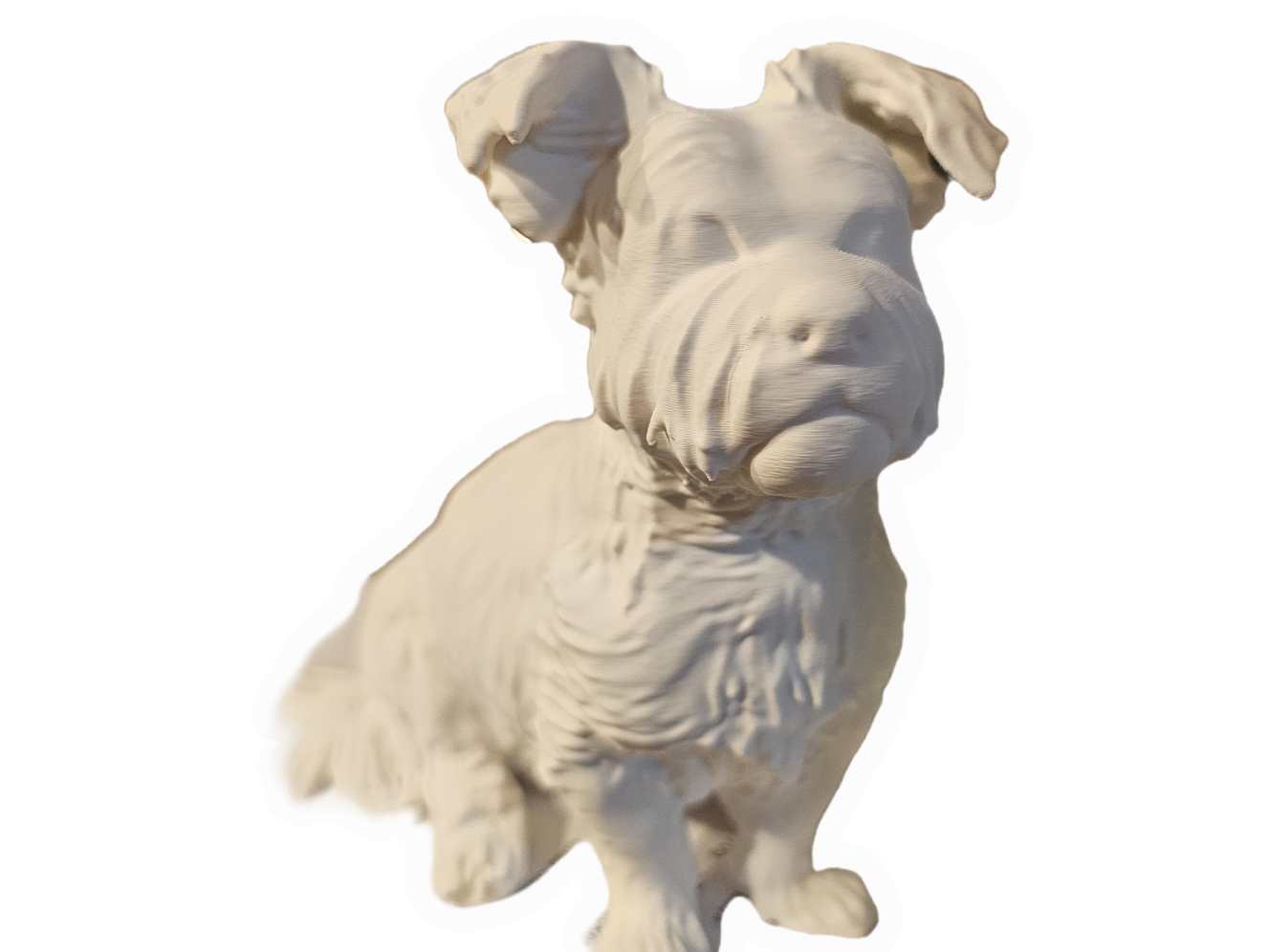 Realistic sitting dog Yorkshire Terrier Mix 150mm