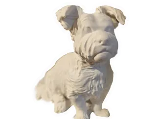 Realistic sitting dog Yorkshire Terrier Mix 150mm