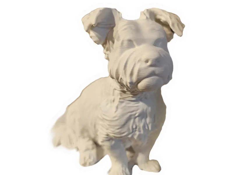 Realistic sitting dog Yorkshire Terrier Mix 150mm