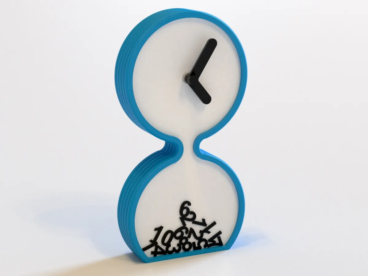 Horloge de table en forme de sablier