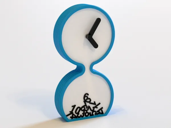 Horloge de table en forme de sablier