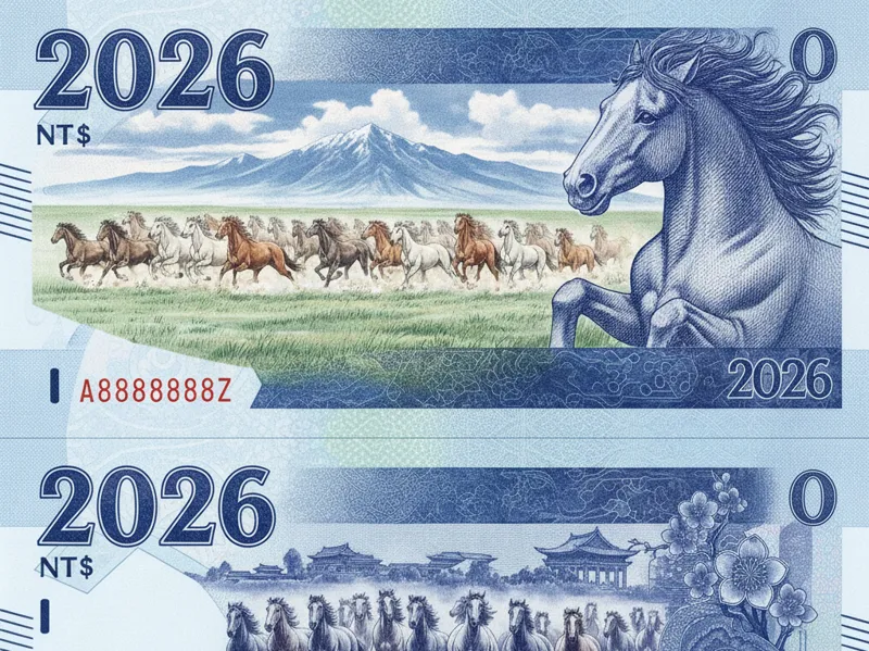 2026年馬年鈔票透光浮雕照片