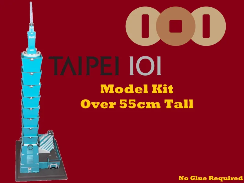 Taipei 101 Model -No Glue Required -Over 55CM Tall