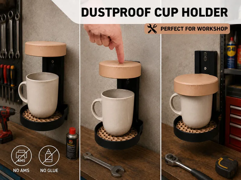 Dustproof Wall Cup Holder - Perfect for Workshop