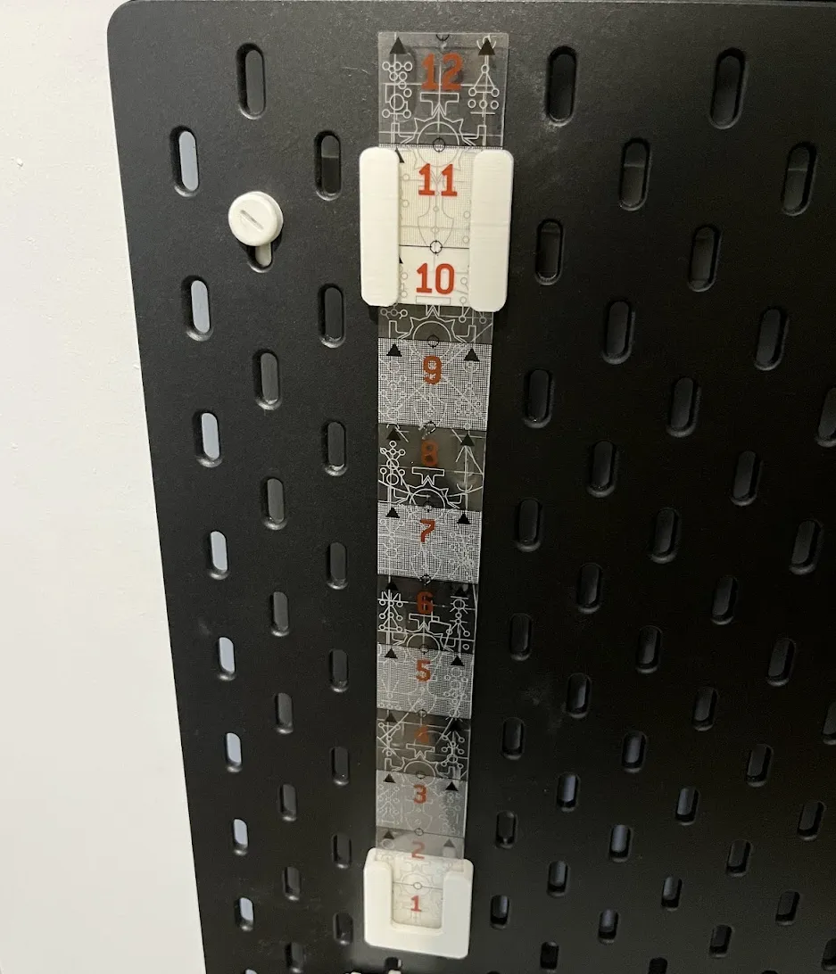 Ruler holder for Ikea Skadis Pegboard by Josh 3D MakerWorld