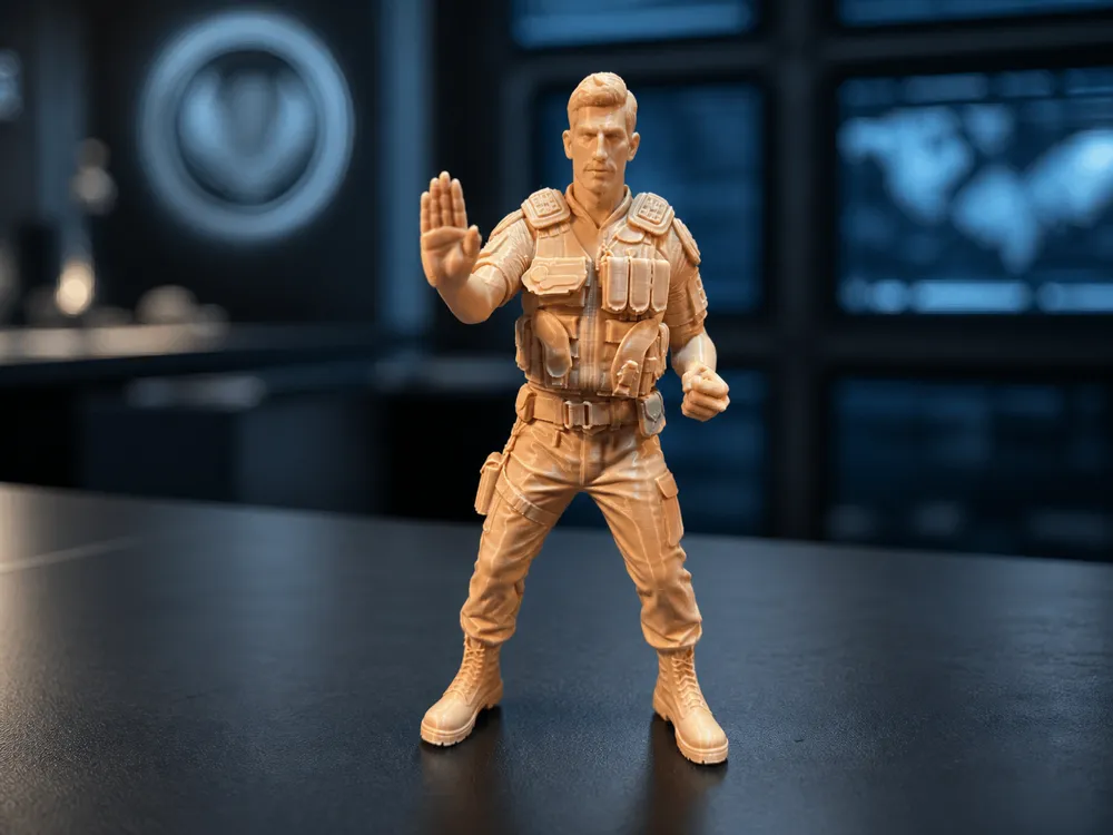 Figura decorativa: Colonel Christofer Ibrahim – Doctor Who 1:10. Referencia del modelo original.