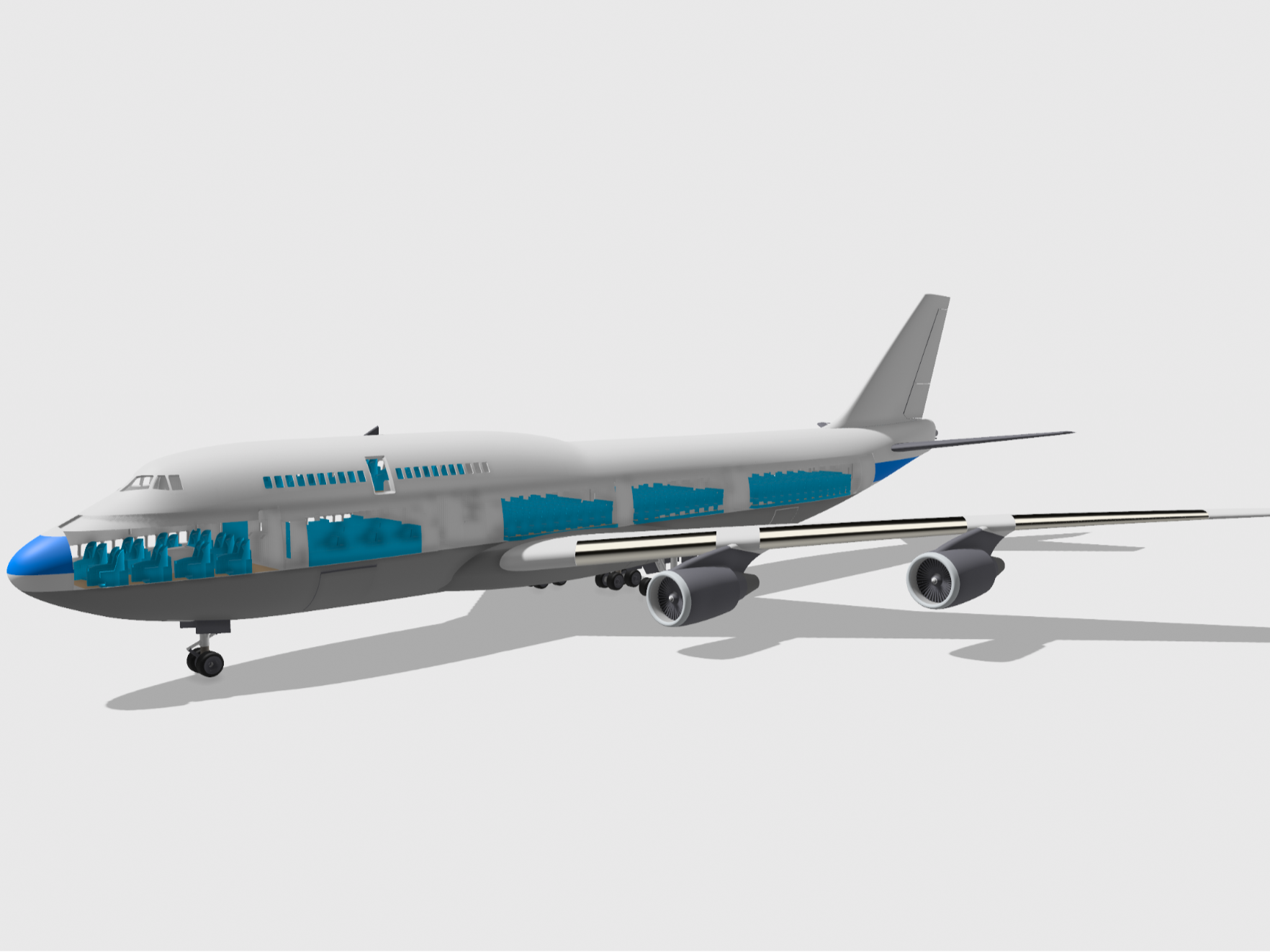 波音747-400 客舱全内构 1/100