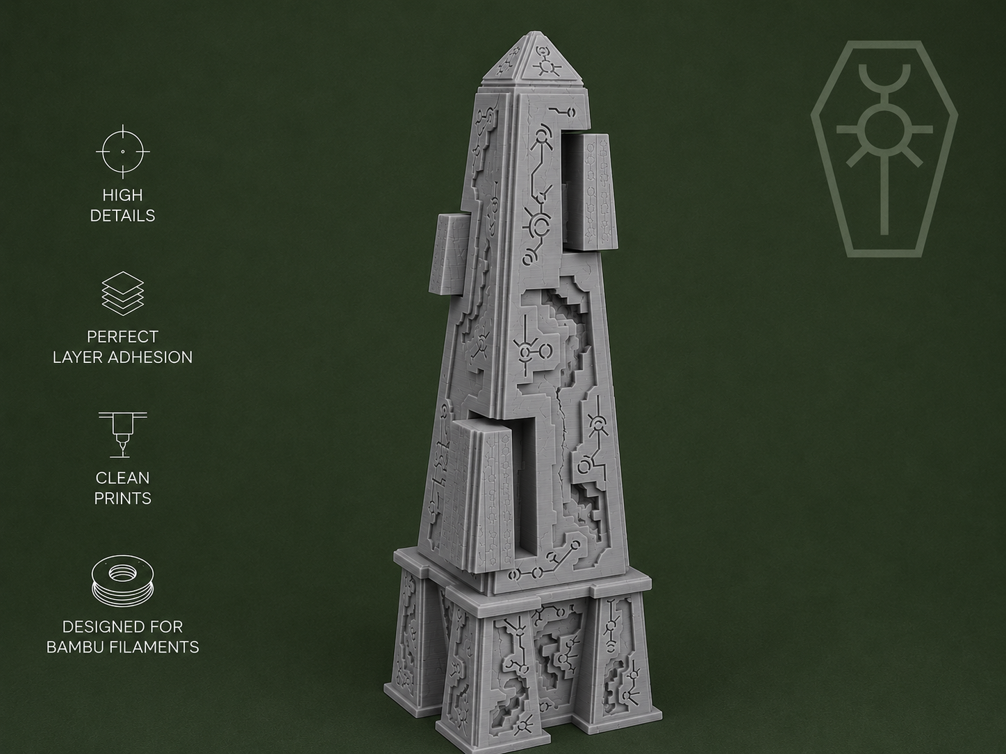 Necron Energy Obelisk – Sci-Fi Terrain