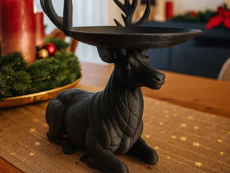 Majestätischer Hirsch-Kerzenhalter (LED-Kerzen)