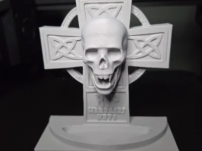 Celtic Cross Vampire Skull