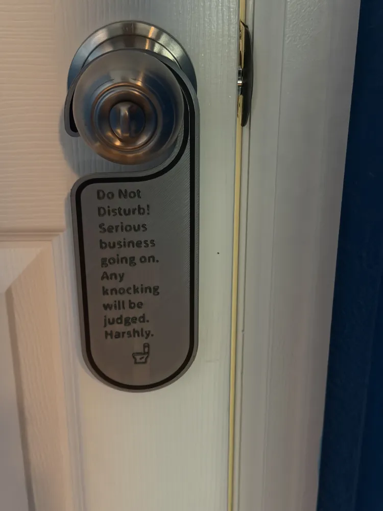 Do Not Disturb sign - Free 3D Print Model - MakerWorld