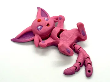 Figura articulada de Espeon con sujeción para llavero — vista de referencia 3