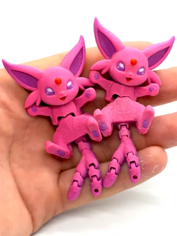 Figura articulada de Espeon con sujeción para llavero — vista de referencia 2