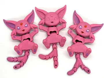 Figura articulada de Espeon con sujeción para llavero — vista de referencia 4