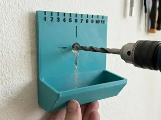 No-Support Wall Drill Dust Collector & Ruler